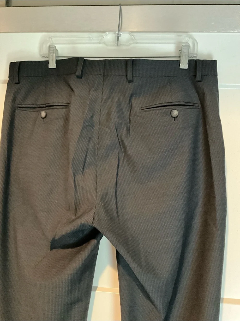 Jos. A. Bank Black Pinstripe Traveler Slim Fit Dress Pants